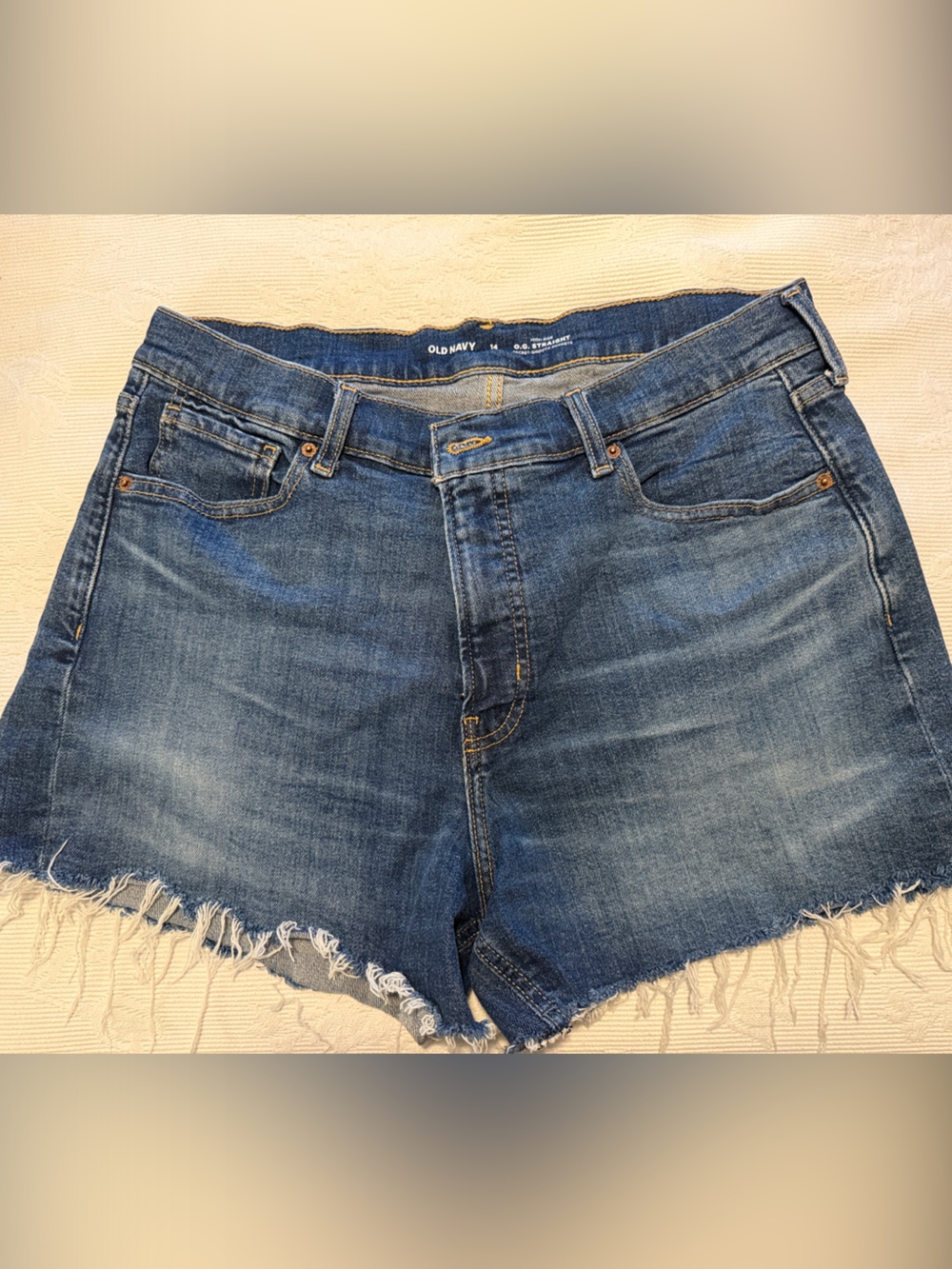 Old Navy Denim Jean Shorts with Frayed Hem - Blue